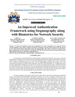 An Improved Authentication Framework using Steganography along