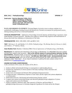 Pathophysiology - Wayland Baptist University