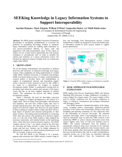 SEEKing Knowledge in Legacy Information Systems to