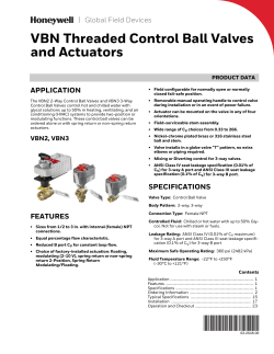 63-2648&mdash;06 - VBN Threaded Control Ball Valves and
