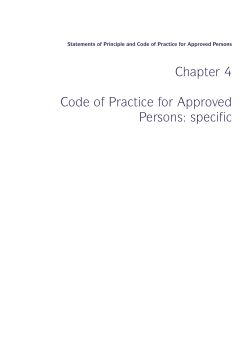 Chapter 4 Code of Practice for Approved Persons