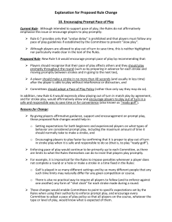 Explanation for Proposed Rule Change