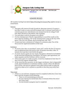 league rules - Sturgeon Falls Curling Club
