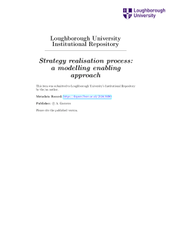 Strategy realisation process - Loughborough University Institutional