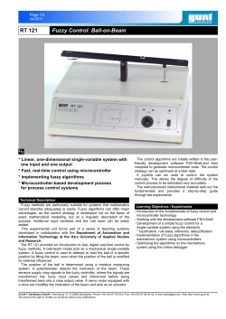 RT 121 Fuzzy Control: Ball-on-Beam