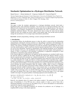 Stochastic optimization in hydrogen distribution network