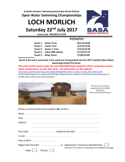 North District Open Water Champs 22 July Meet Info and Entry Form