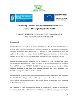 Circular 1_2016 ESF CA Eligibility Rules for 2014-2020
