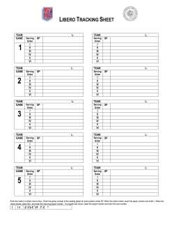 Libero Tracking Sheet