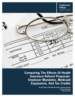 Comparing The Effects Of Health Insurance Reform Proposals