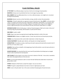 FLAG FOOTBALL RULES