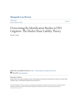 Overcoming the Identification Burden in DES Litigation: The Market