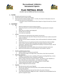 IM FLAG FOOTBALL RULES