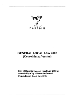 GENERAL LOCAL LAW 2005 (Consolidated Version)