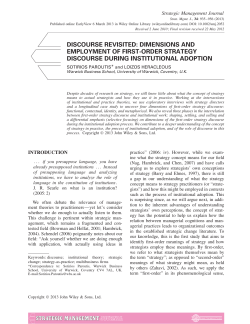 Discourse revisited: Dimensions and