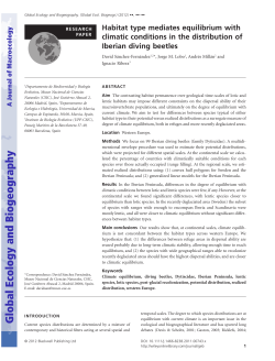 Habitat type mediates equilibrium with climatic conditions in the