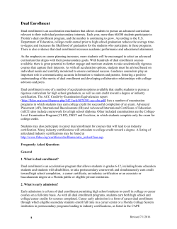 Dual Enrollment - Florida Department Of Education