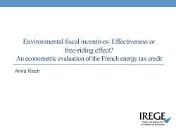 Environmental fiscal incentives: Effectiveness or free