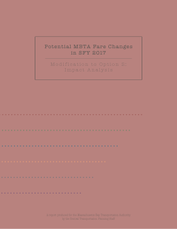 Potential MBTA Fare Changes in SFY 2017