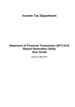 (SFT)-61A - Report Generation Utility- User Guide