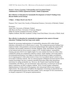Strand 1: Science Learning, Understanding and Conceptual