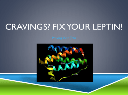 Cravings? Fix your leptin!