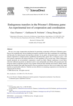 An experimental test of cooperation and coordination