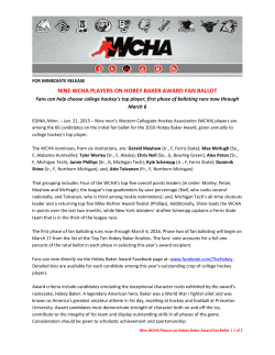 nine wcha players on hobey baker award fan ballot