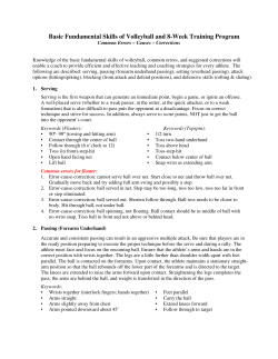 Basic Fundamental Skills of Volleyball and 8