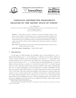 Probability measure on the metric space of convex bodies