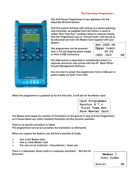 Card Programmer Version 4.7.c First Time Run Show