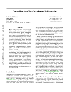 Communication-Efficient Learning of Deep Networks from