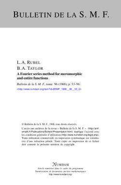 A Fourier series method for meromorphic and entire
