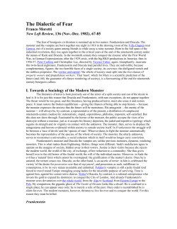 Moretti&ndash;&ldquo;Dialectic of Fear&rdquo;