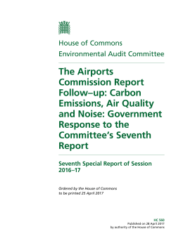The Airports Commission Report Follow&ndash;up: Carbon Emissions, Air