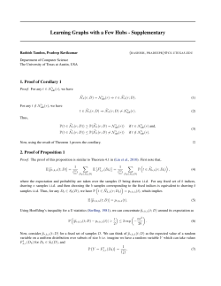 Learning Graphs with a Few Hubs
