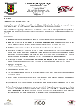 CRL Safety Plan 2013