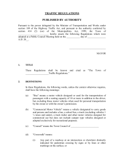 Traffic Regulations Template - Professional Municipal Administrators