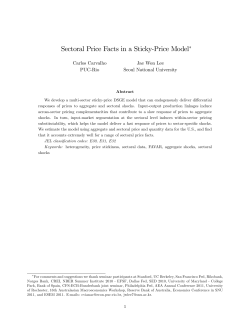 Sectoral Price Facts in a Sticky