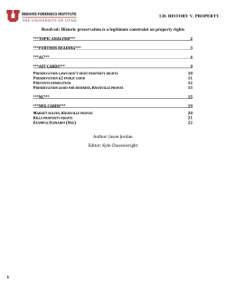 Historic preservation is a legitimate constraint on property rights.