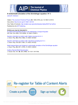 A randomwalk simulation of the Schrödinger equation