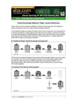 Check Exchange Options: Paper versus Electronic