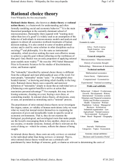 Rational choice theory