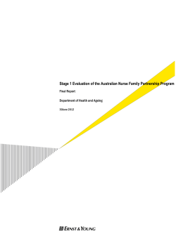 Stage 1 Evaluation of the Australian Nurse Family Partnership