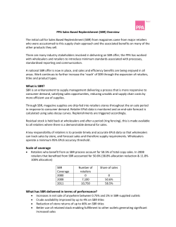 PPA Sales Based Replenishment Guide