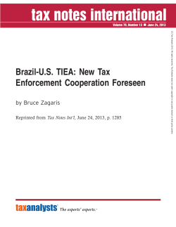 Brazil-U.S. TIEA: New Tax Enforcement Cooperation Foreseen