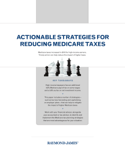 ACTIONABLE STRATEGIES FOR REDUCING MEDICARE TAXES