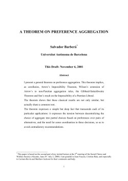A THEOREM ON PREFERENCE AGGREGATION