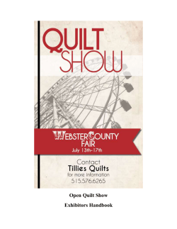 Open Quilt Show Exhibitors Handbook
