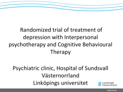 RCT studie Psykiatriska kliniken